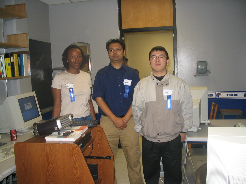 Me, my colleague Echo Azar and another colleague of ours in our lab at Memphis. Yeah we were NERDs. 2006