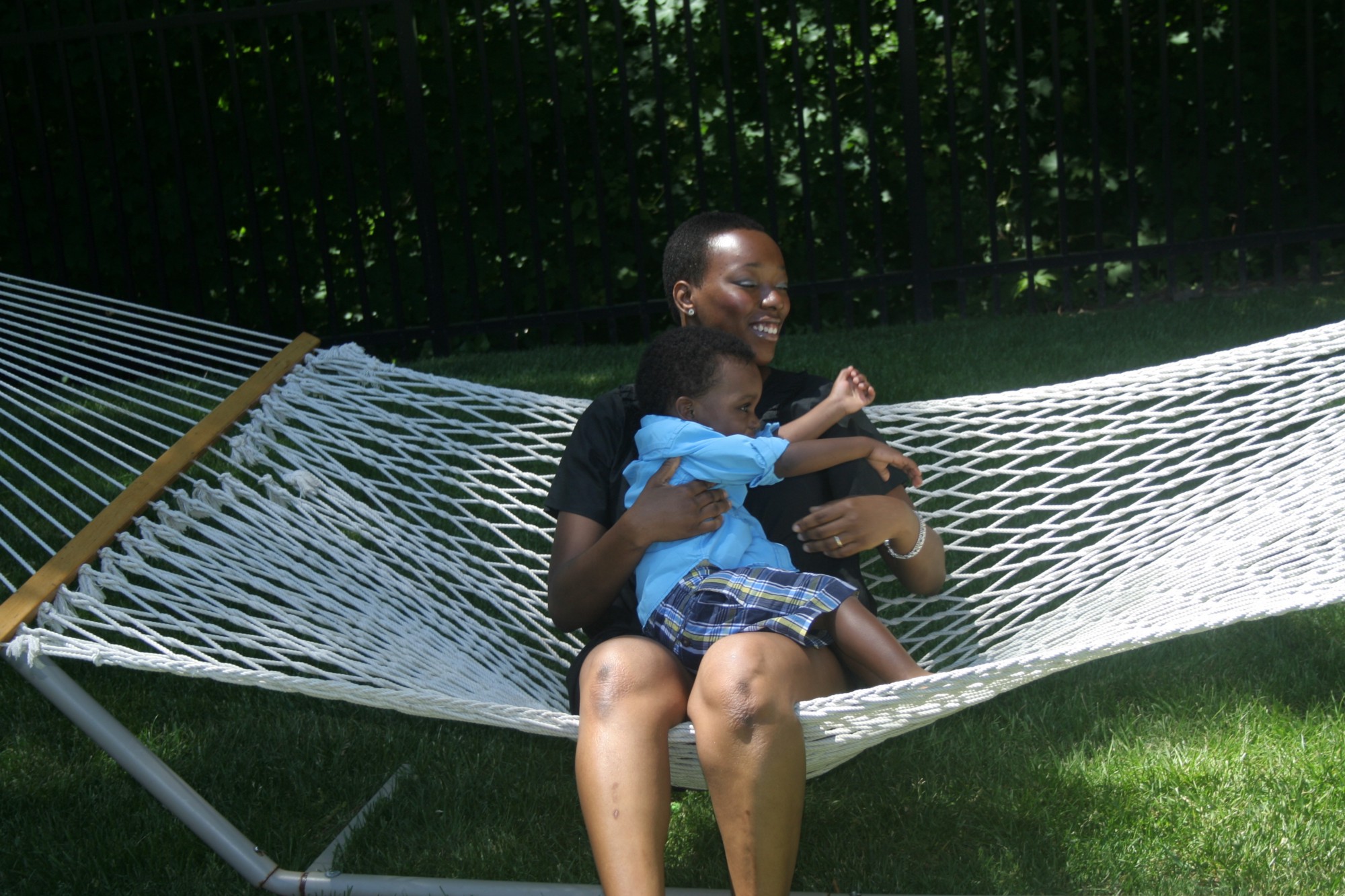 Omoju and her son Roju, 2008